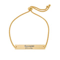 Engravable Adjustable Bar Bracelet — Personalized Nameplate Jewelry