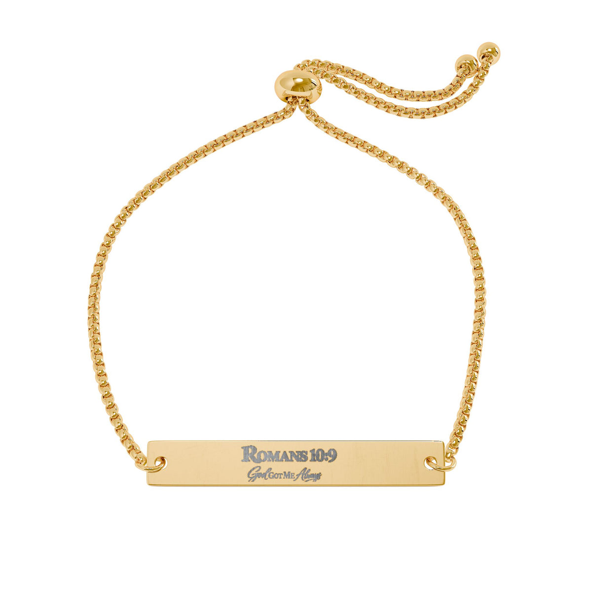 Engravable Adjustable Bar Bracelet — Personalized Nameplate Jewelry